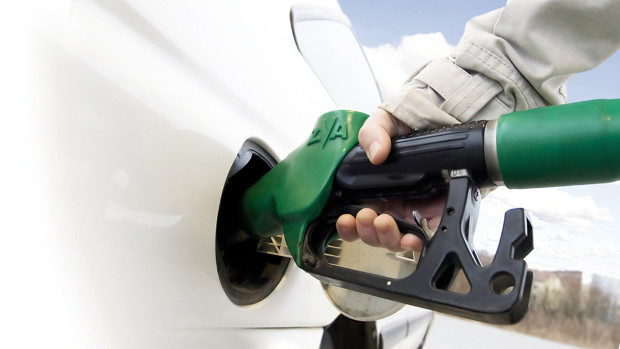 Biofuel put into a car.